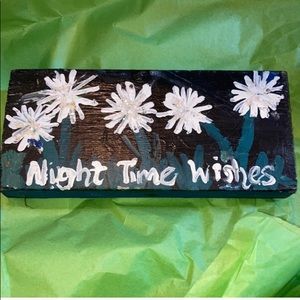 Nighttime Wishes - original Reclaimed Wood Art